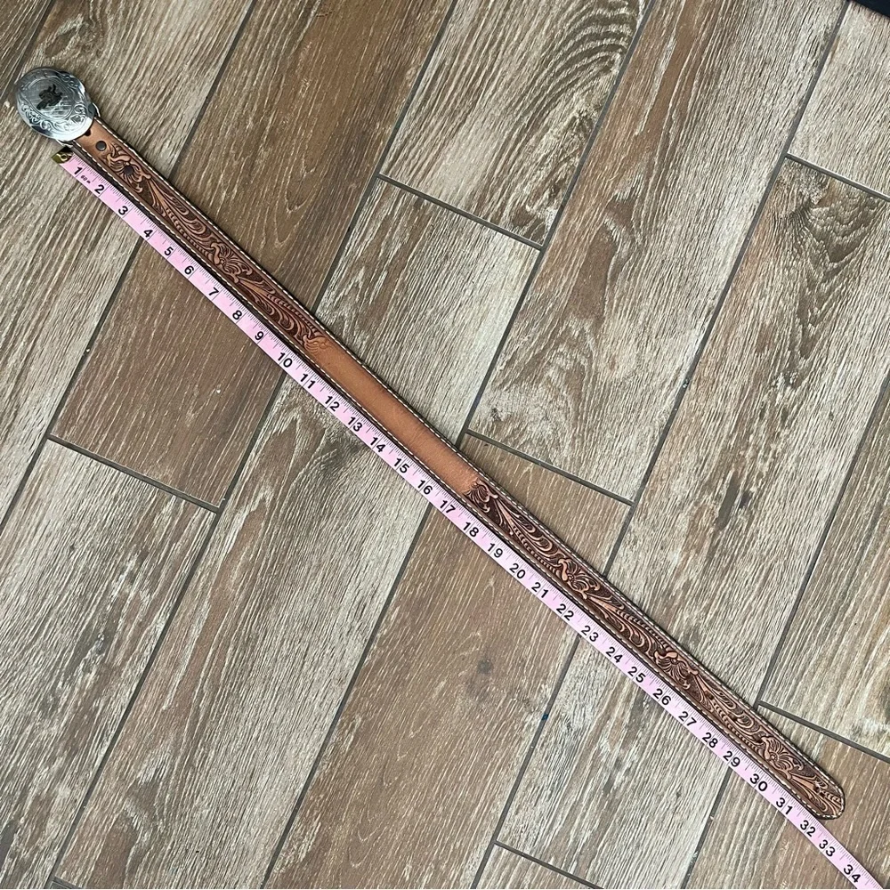 Tony Lama Brown Leather Western Belt